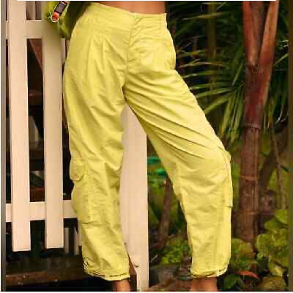 Free people Mesmerize pants women size XS yellow NWOT